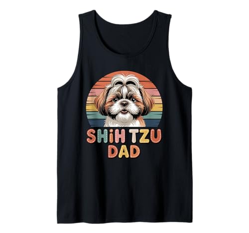 Herren Retro Shih Tzu Dad Shih Tzus Tank Top von Shih Tzus Shih Tzu Dog Gifts