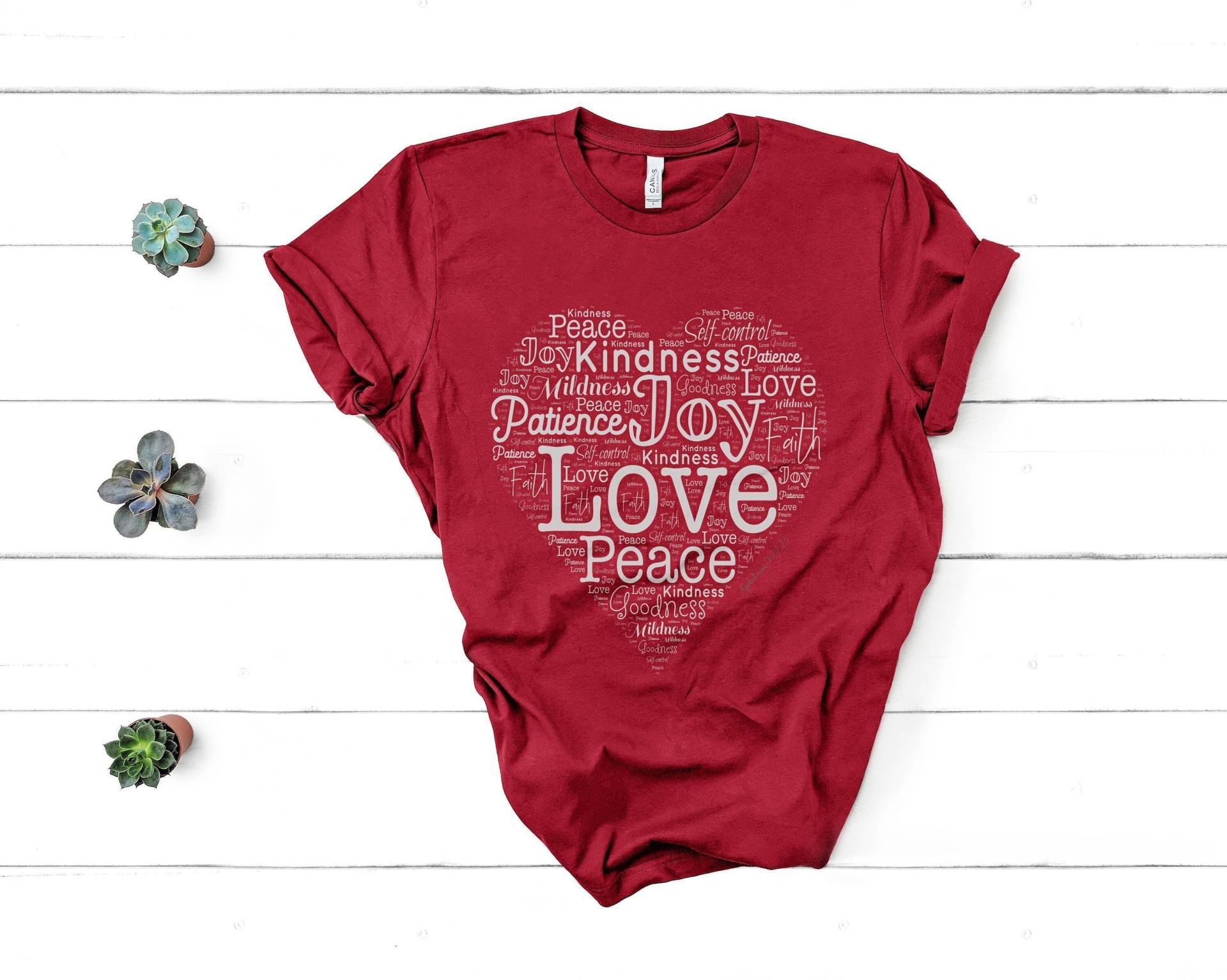 Fruitage Of The Spirit Christliche Schrift Herz Wort Wolke - Erwachsene Unisex Kurzärmeliges T-Shirt Apostel Paul Galatians Zitat Shirt Fruitage Of The Spirit Christliche Schrift Herz Wort Wolke - Erwachsene Unisex Kurzärmeliges T-Shirt Apostel Paul Galatians Zitat Shirt von ShikitaMakes