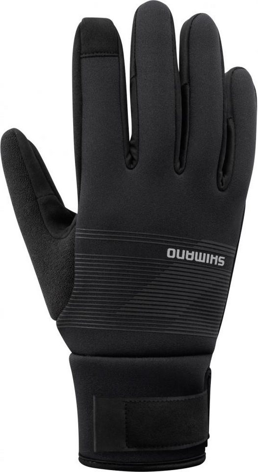 Shimano Fahrradhandschuhe SHIMANO WINDBREAK Thermal Gloves Black XXL - winddichte Fahrrad-Winter von Shimano