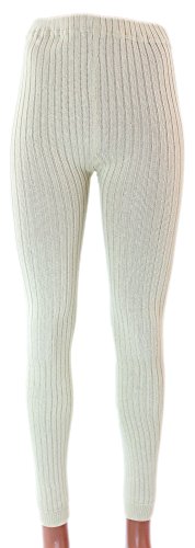 Shimasocks Damen Leggings Legging 3:1 Rippe, Farben alle:rohweiß, Größe:52/54 von Shimasocks