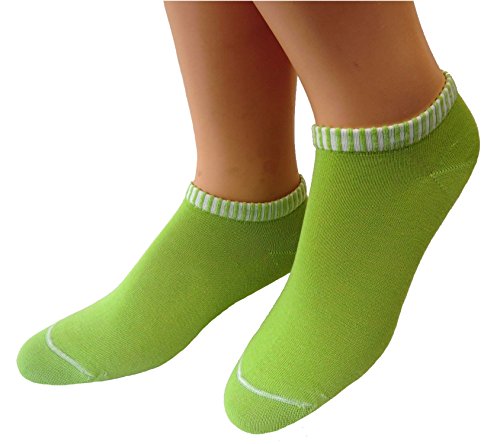 Shimasocks Damen Sneaker mit Ripprand, Farben alle:lindgrün, Größe:39/42 von Shimasocks