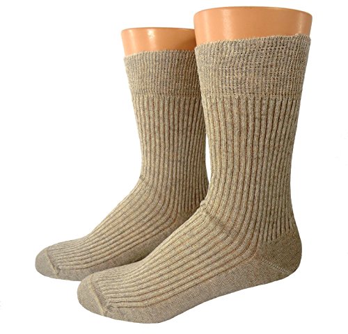 Shimasocks Herren Bio Socken Leinen, Farben alle:beigemeliert, Größe:47/48 von Shimasocks