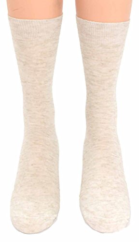 Shimasocks Herren Damen Socken Leinen 5er Pack, Farben alle:naturmeliert, Größe:43/46 von Shimasocks