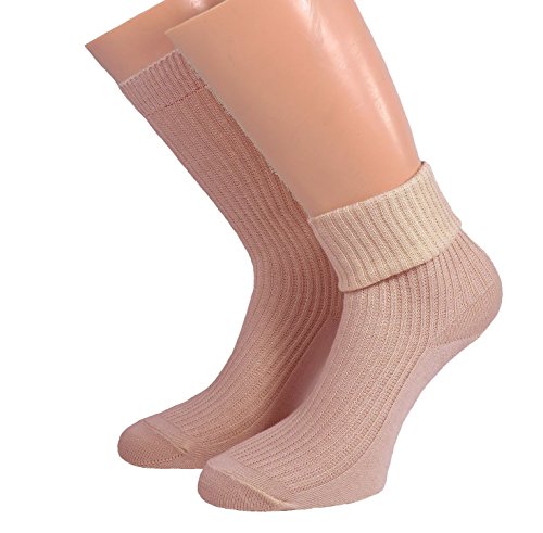 Shimasocks Kinder Socken mit Umschlag 100% Baumwolle, Farben alle:altrosa, Größe:23/26 von Shimasocks