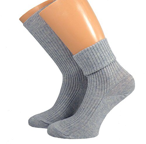 Shimasocks Kinder Socken mit Umschlag 100% Baumwolle, Farben alle:hell jeansmeliert, Größe:23-26 von Shimasocks