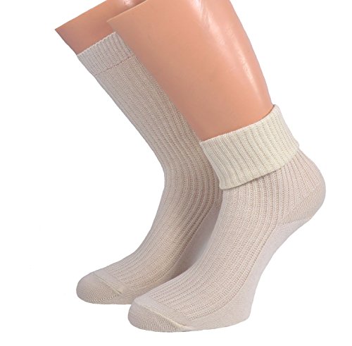 Shimasocks Kinder Socken mit Umschlag 100% Baumwolle, Farben alle:weiß, Größe:31/34 von Shimasocks