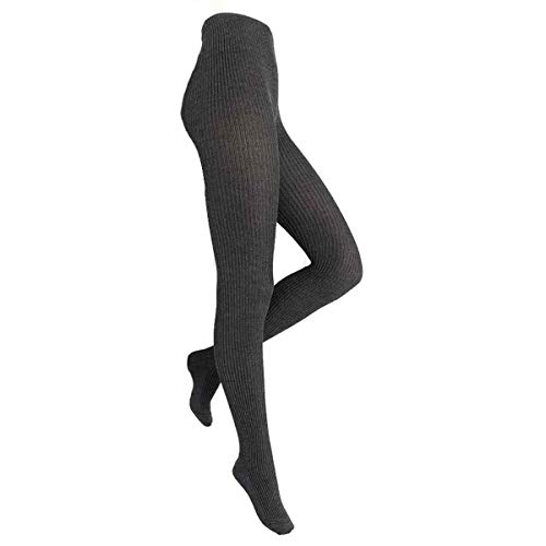 Shimasocks Kuschelig warme & sehr bequeme Damenstrumpfhose - Damen Strumpfhose in 2:1 Rippe, Größe:56/58k, Farben 2021:anthrazit von Shimasocks