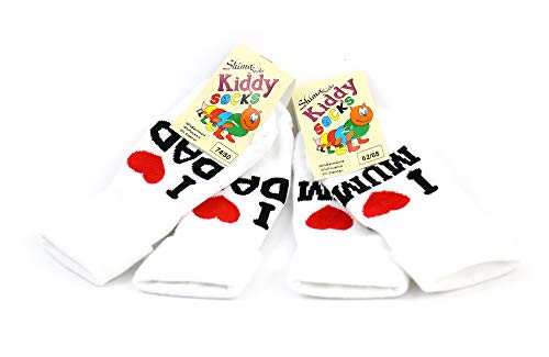 Shimasocks Kuschlige Baby Vollplüsch Söckchen - Babysöckchen - I love Mum - I love Dad - aus kbA Baumwolle, Farben alle:2er Set Mum un Dad, Größe:50/56 von Shimasocks