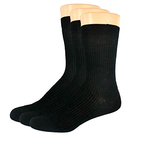 Socken für Damen & Herren, 1 oder 3 Paar Schafwollsocken 100% Wolle aus reiner Schurwolle, warm, atmungsaktiv, grau, schwarz, natur, Farben alle:Dreierpack schwarz, Größe:39/40 von Shimasocks