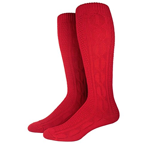 Shimasocks Trachtenkniestrümpfe Oktoberfest Kniebundhosenstrümpfe, Farben alle:rot, Größe:43/46 von Shimasocks