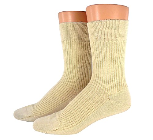 Warme Socken für Damen & Herren - Schafwollsocken 100% Wolle - reine Schurwolle, Farben alle:rohweiß, Größe:41/42 von Shimasocks