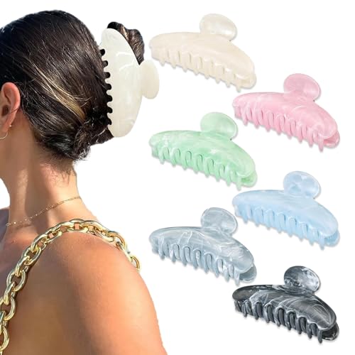 Shimmerz 6 Stück Haarklammern für Frauen Große Rutschfeste Klammern für dickes und dünnnes Haar Niedliche Haarspangen Elegant & Langlebig Stylish Hair Accessories von Shimmerz