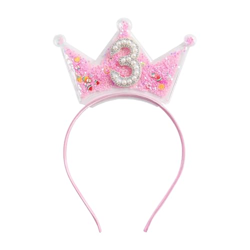 Shimmerz Geburtstagskrone Kopfband Für Kleinkindmädchen 2 3 4 5 6 7 8 Jahre Prinzessin Tiara Rosa Haaraccessoires Für Drittes Drittes von Shimmerz