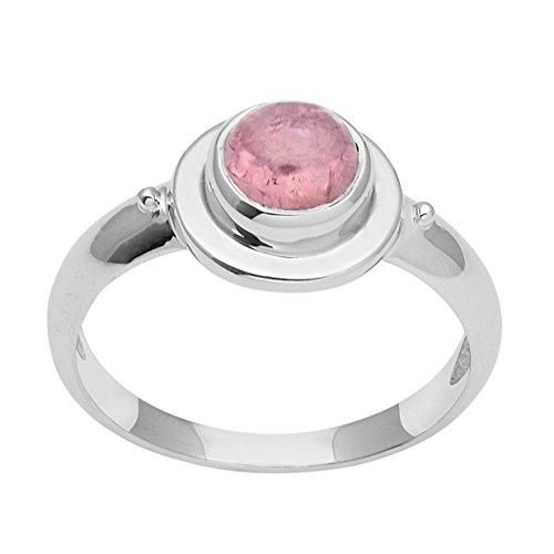Rundschliff pink/pink Turmalin 925 Sterling Silber Ring (59 (18.8)) von Shine Jewel