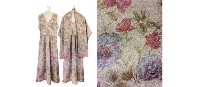 Vintage 60Er Jahre Maxi Kleid Mit Fransen Schal | Frauengröße Small von ShineBrightVintage