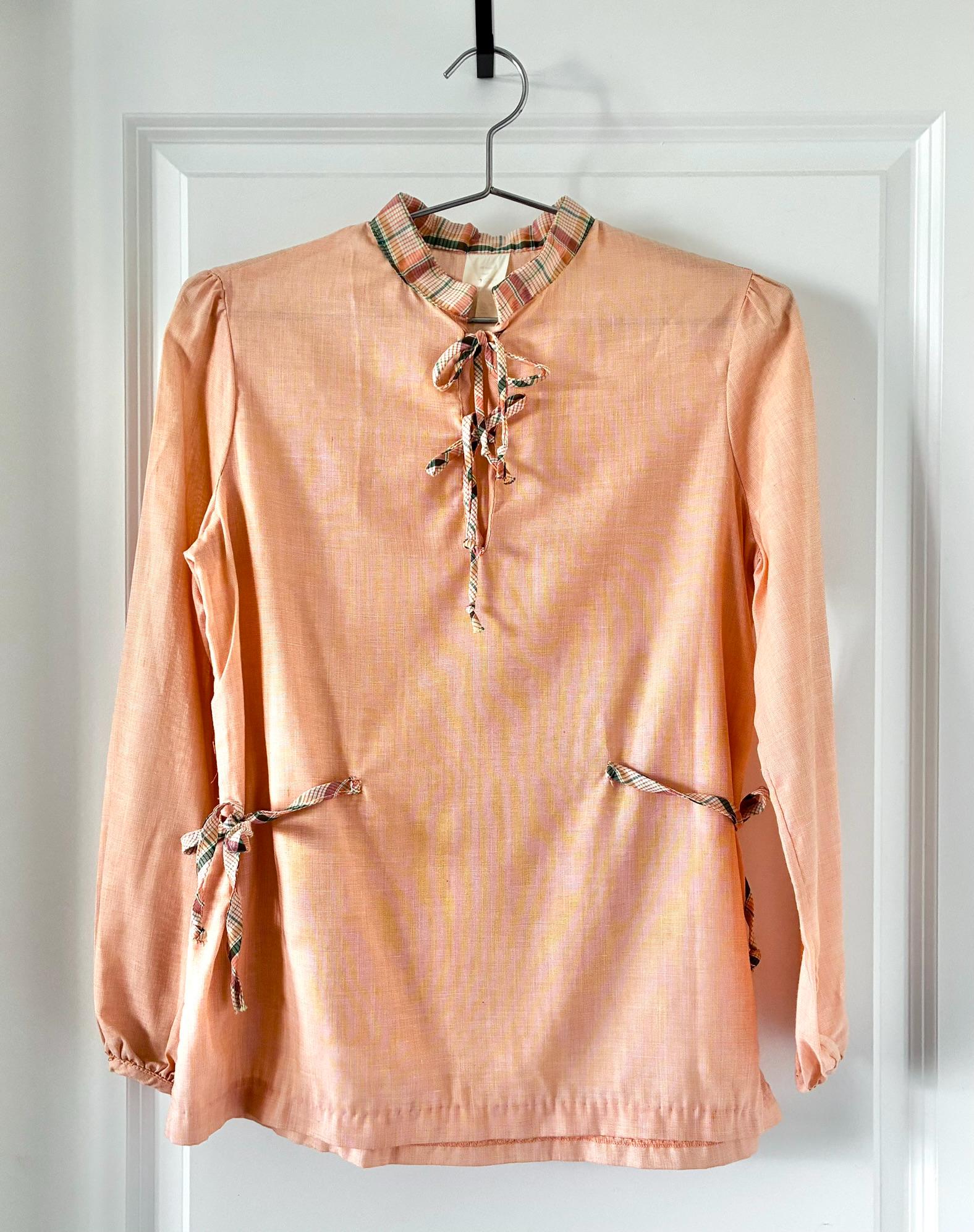 Cottagecore Vintage Prärie Bluse Mit Bindebändern Und Puffärmeln | Damengröße M von ShineBrightVintage