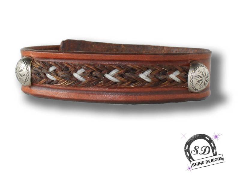 Lederarmband Mit Rosshaar von ShineDesignsSouth