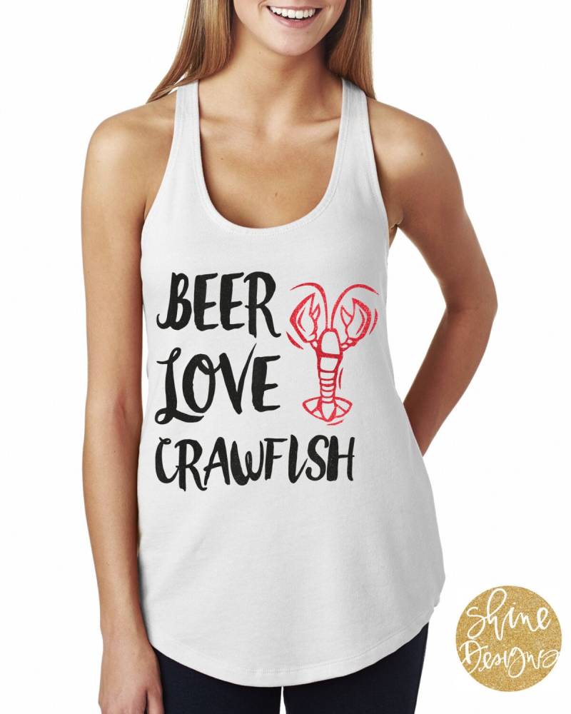 Beer Love Flusskrebs Glitzer Shirt von ShineDesignsTees
