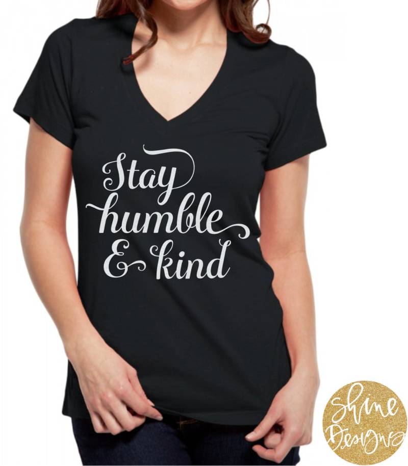 Bleib Humble & Kind Glitzer Shirt von ShineDesignsTees