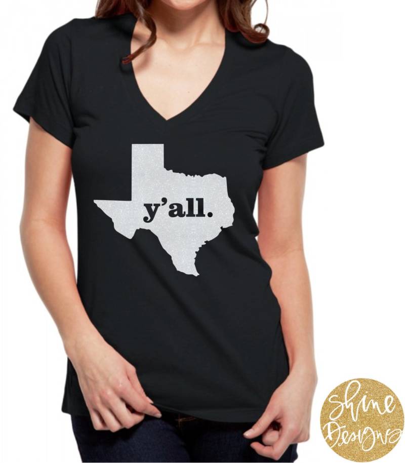 Du Wirst Texas State Glitter Shirt von ShineDesignsTees