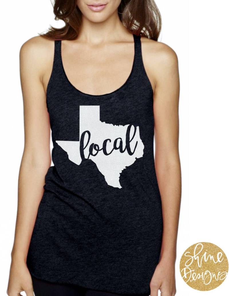 Lokales Texas State Glitter Shirt von ShineDesignsTees