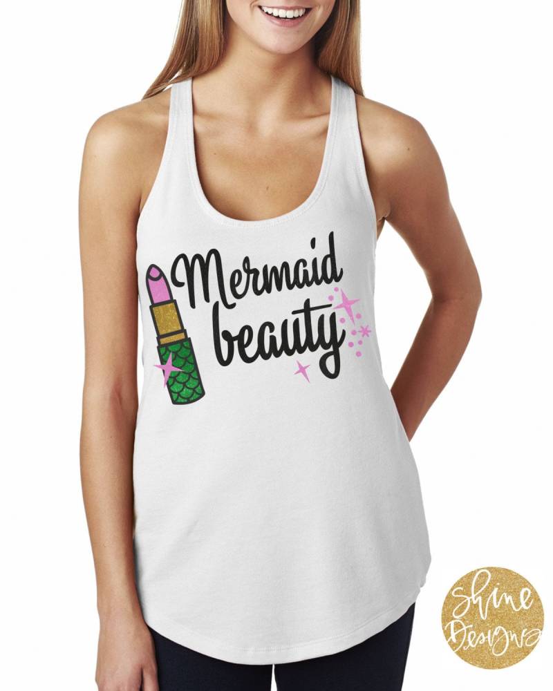 Meerjungfrau Schönheit Glitzer Shirt von ShineDesignsTees