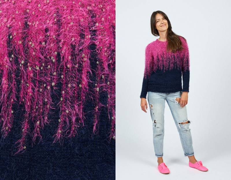 Vintage 80Er Jahre Weiche Fuzzy Stricken Rosa Und Blauen Pullover Klein Vintage 80Er Jahre Weiche Fuzzy Stricken Rosa Und Blauen Pullover Klein von ShineOnVtg