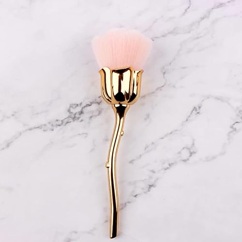 Nail Art Pinsel Soft Clean Dust Powder Pink Rose Blume Form Blush Foundation Puder Make up Pinsel Frauen Kosmetik Nail Art Maniküre Tool Salon von Shinekoo