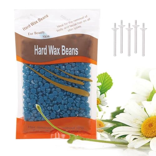 Nasenwachs Kit, 100g Nasenhaarentfernung Wachs für Männer und Frauen mit 5 Stück Safe Wax Applikatoren für Erwachsene Nasenlöcher Gesicht Ohr Nase Augenbrauen Haar(Azulen) von Shinekoo