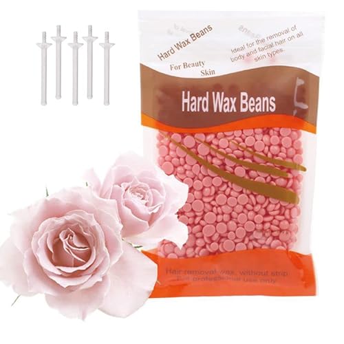 Nasenwachs Kit, 100g Nasenhaarentfernung Wachs für Männer und Frauen mit 5 Stück Safe Wax Applikatoren für Erwachsene Nasenlöcher Rosa von Shinekoo