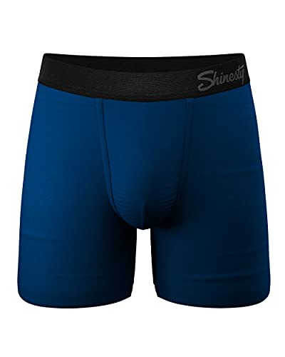 Shinesty Ball Hängematte Herren Boxershorts Unterhosen | Wölbung verbessernde Unterwäsche Flyless | Anti-Scheuern, Feuchtigkeitstransport, Skrotalunterstützung, Dunkelblau, XX-Large von Shinesty