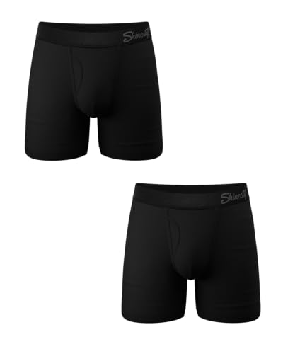 Shinesty Hängemattenstütze, Herren-Unterwäsche, Boxershorts mit Eingriff, 2 Stück, Schwarz, XX-Large von Shinesty