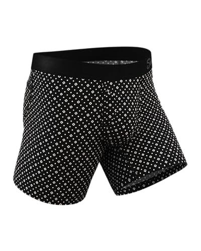 Shinesty paradICE Herren-Unterwäsche mit Hängemattenstütze, kühlende Boxershorts für Herren, feuchtigkeitsableitend, atmungsaktiv, diamond black, Large von Shinesty