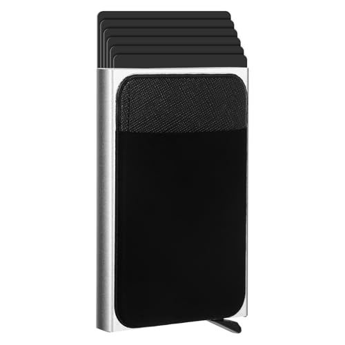 Lockcard Wallet, Cardholder Smart Wallet, Lockcard, Kreditkartenetui RFID Schutz, Pop up Card Slim Wallet, Ausgestattet mit Fächern für Geldscheine und Karten (Silber, Großformat) von ShinherYee