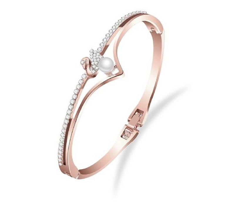 Shining Diva Armband Italian Designer Swan Crystal Studded Bracelet (Modischer Kunstschmuck, Für Frauen & Mädchen, Langlebige Ausführung), Langlebige Ausführung von Shining Diva