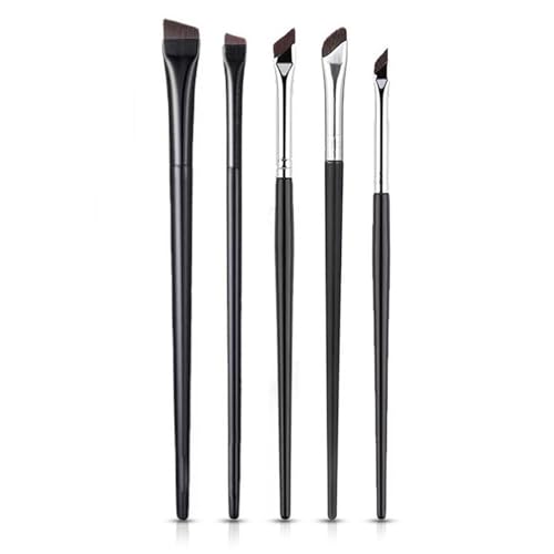 ShiningUU Eyeliner-Pinsel-Set, 5-teilig, verbessert, ultradünne Sichel- und schräge Make-up-Pinsel, professionelles Beauty-Kosmetik-Werkzeug für Präzisions-Make-up, für geflügelte Liner- und von ShiningUU