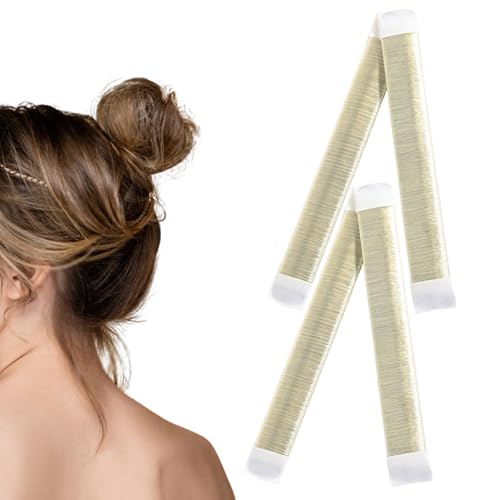 ShiningUU Haarknotenformer – 2 Stück Donut-Dutt-Former, einfache Hochsteckfrisur-Haar-Accessoires für Frauen, weiche Haarstyling-Werkzeuge für Ballett-Dutts und französische Twist-Frisuren für Tänzer von ShiningUU