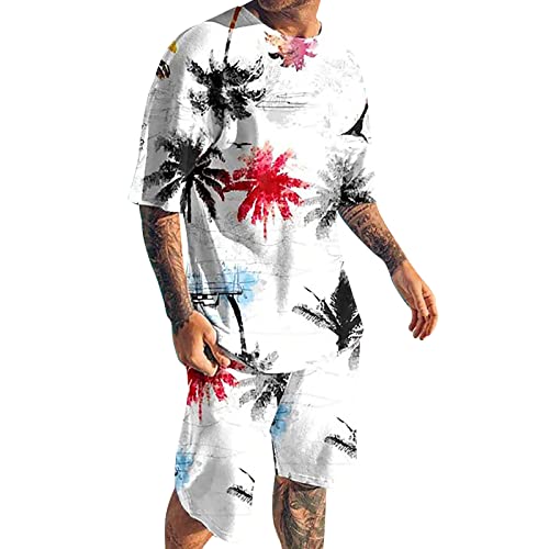 80er jahre outfit herren party trainingsanzug 80er jahre herren 5xl Sportanzug für Herren T-Shirt und Shorts zweiteiliger Trainingsanzug Set Fashion Print Kurzarm Freizeithemd kurze Hosen Outfits 4.98 von Shiningupup