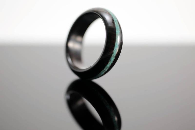 Blackwood Und Türkis Holzring von Shinium