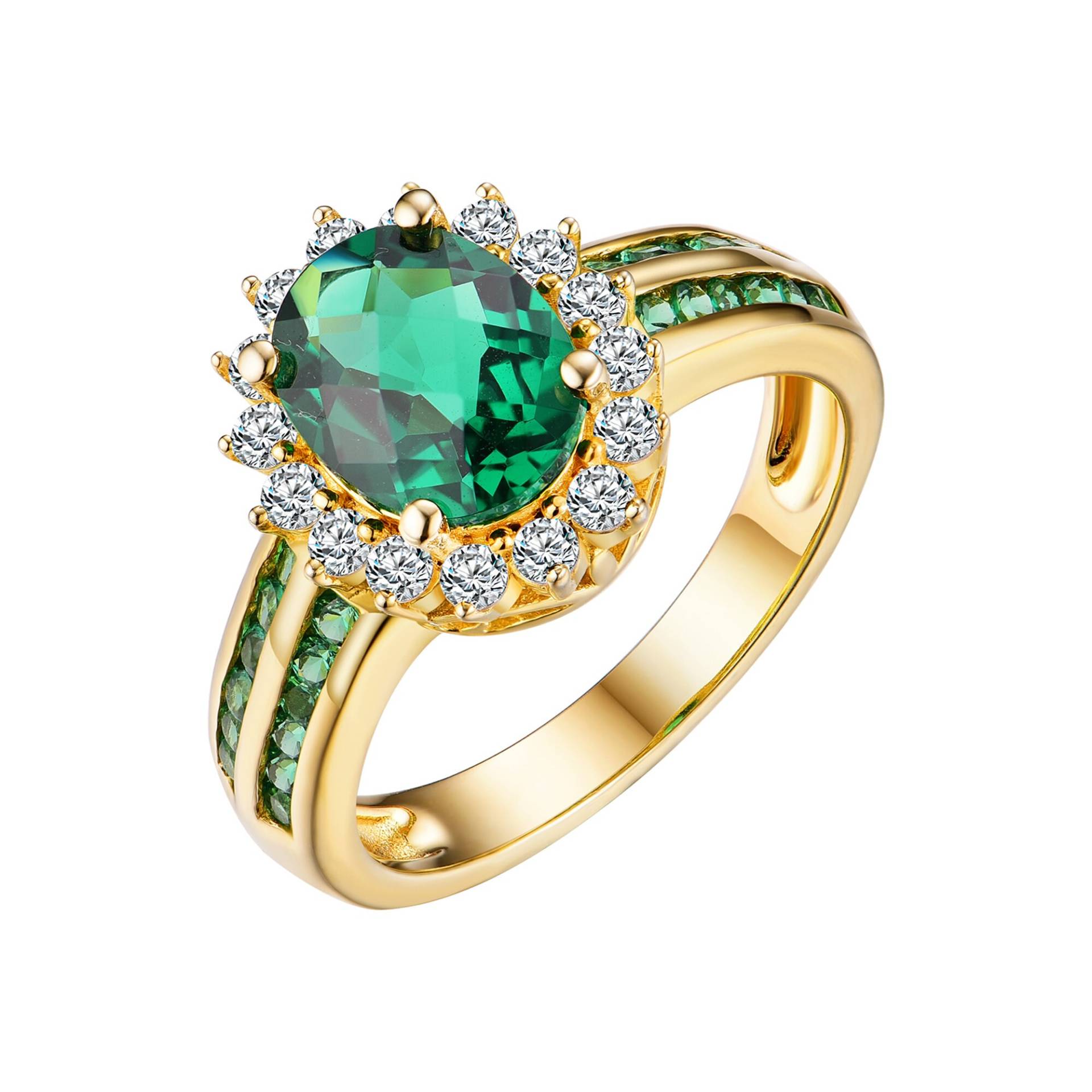 Smaragd Ring, Edelstein Ring Für Frauen, Silber Ring, Cz Verlobung, Cocktail von ShinningBeautyJewels