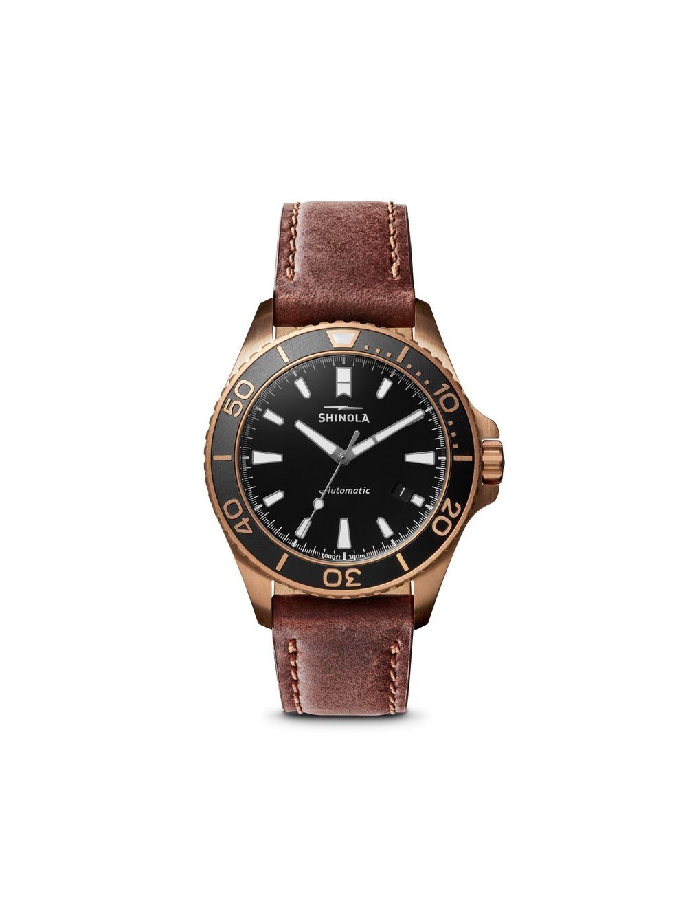 Shinola The Bronze Monster 43mm - Schwarz von Shinola