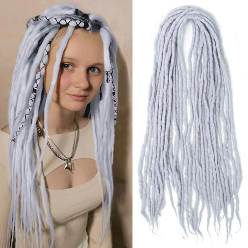 Shinon Dreadlocks Extension 22 Zoll Double Ended Dreadlocks Extensions Dreads Zum Einflechten 15 Stränge Light Gray-37 Handmade Wool Hip-Hop Reggae Braid In Dreads Dreadlock Extensions For Women Shinon Dreadlocks Extension 22 Zoll Double Ended Dreadlocks Extensions Dreads Zum Einflechten 15 Stränge Light Gray-37 Handmade Wool Hip-Hop Reggae Braid In Dreads Dreadlock Extensions For Women von Shinon