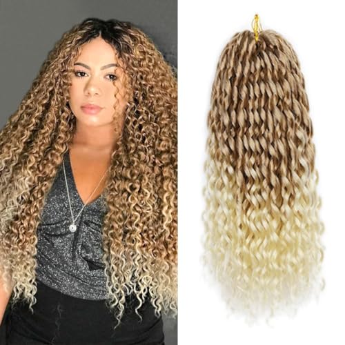 Shinon 5 Packungen Passion Twist Haar 16 Zoll - Lange Wasserwelle Synthetische Haarverlängerungen - Tiefe Twist Crochet Zöpfe für Frauen von Shinon