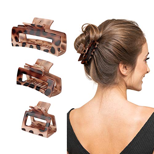 Shinowa Haarklammer, 3 Stück Druck Haar Greifer mit Leopardenmuster Stark Halt Haarzubehör Rutschfeste Haar Fänger Kiefer Klemme Haar Accessoires für Frauen Langes Dickes Haar, Kaffeeleopard Shinowa Haarklammer, 3 Stück Druck Haar Greifer mit Leopardenmuster Stark Halt Haarzubehör Rutschfeste Haar Fänger Kiefer Klemme Haar Accessoires für Frauen Langes Dickes Haar, Kaffeeleopard von Shinowa