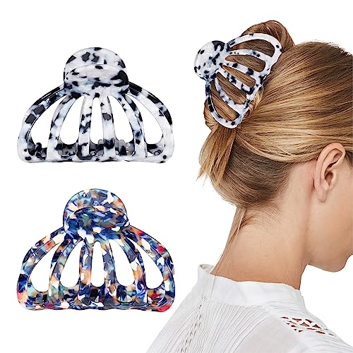 Shinowa Haarklammer Damen, 2 Stück Hair Claw Clips Haarspangen mit Bohemian Stil Rutschfeste Kieferklammern Klaue Frauen Haarklauenclips für Dickes Haar Dünnes Haar Zubehör, Bunt Shinowa Haarklammer Damen, 2 Stück Hair Claw Clips Haarspangen mit Bohemian Stil Rutschfeste Kieferklammern Klaue Frauen Haarklauenclips für Dickes Haar Dünnes Haar Zubehör, Bunt von Shinowa