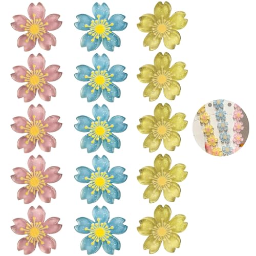 Shinsilur 15 Stück Blumen-Haarnadeln, Mini-Blumen-Haarklammern, Kirschblumen-Clips für Fotos, tägliche Party, Frauen und Mädchen, Haarstyling-Zubehör Shinsilur 15 Stück Blumen-Haarnadeln, Mini-Blumen-Haarklammern, Kirschblumen-Clips für Fotos, tägliche Party, Frauen und Mädchen, Haarstyling-Zubehör von Shinsilur