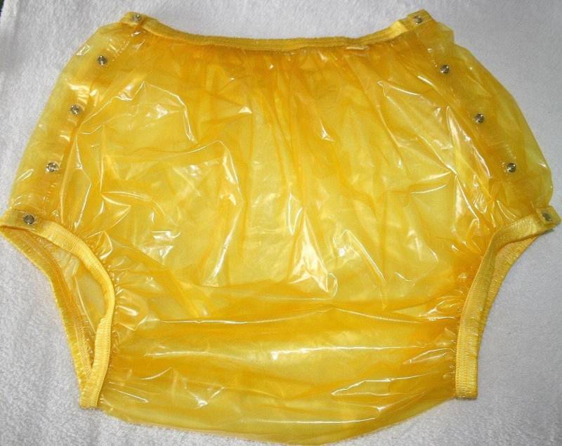 Komfort Knöpfer Windelhose Euroflex Gummi-Pvc Gelb Transparent von Shiny4World