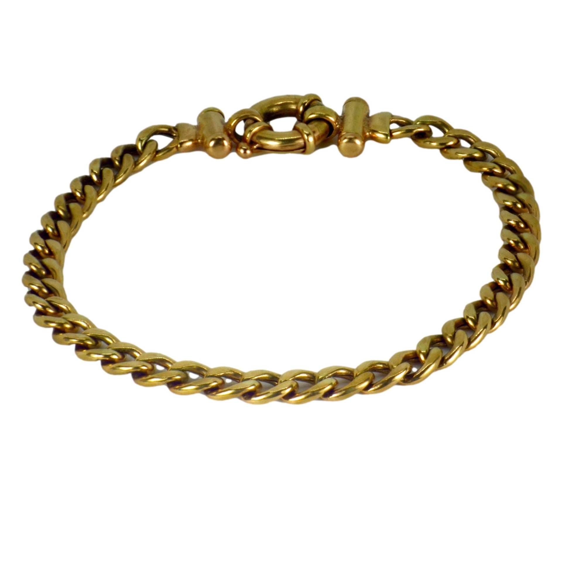 9 Karat Gelbgold Gliederarmband von ShinyPrettyThingsLtd