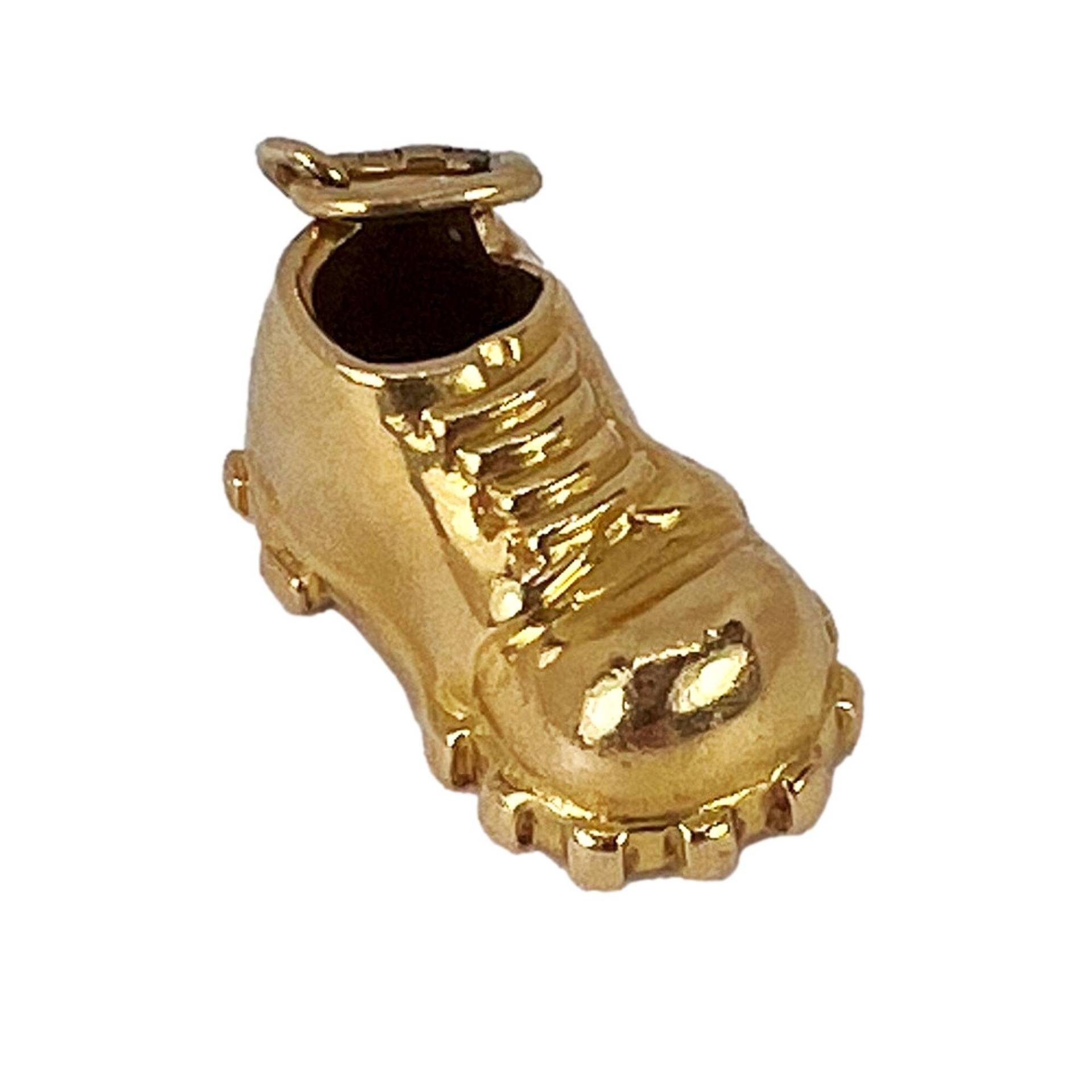 Hobnail Schuh 18K Gelbgold Charm Anhänger von ShinyPrettyThingsLtd