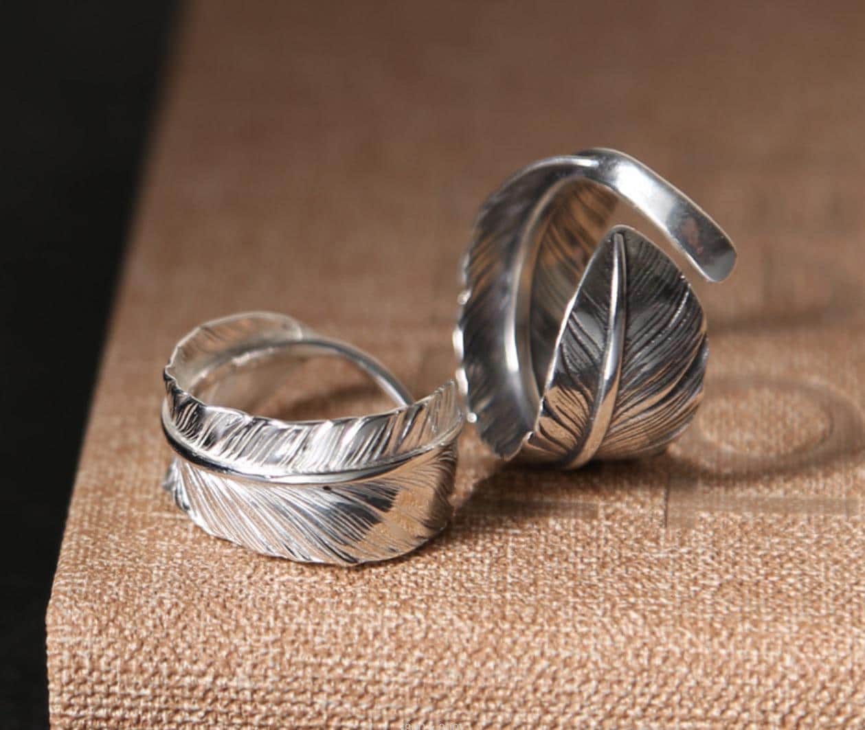 925 Sterling Silber Ring Fellring Offener Fell Offene Ringe Paar-Ring 925 Sterling Silber Ring Fellring Offener Fell Offene Ringe Paar-Ring von ShinyShinySoul